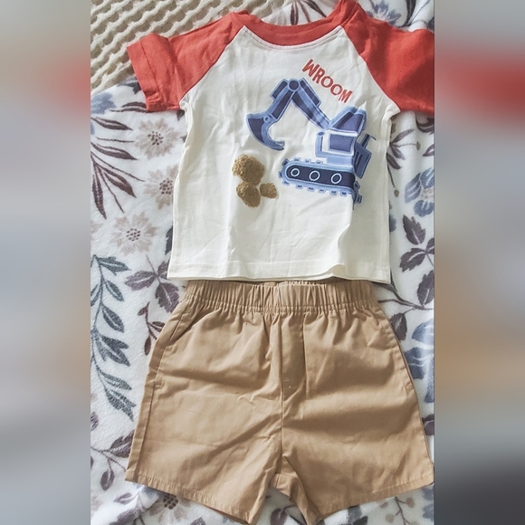 Cute Cream and Tan Toddler Outfit - Picture 1 of 2